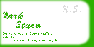 mark sturm business card